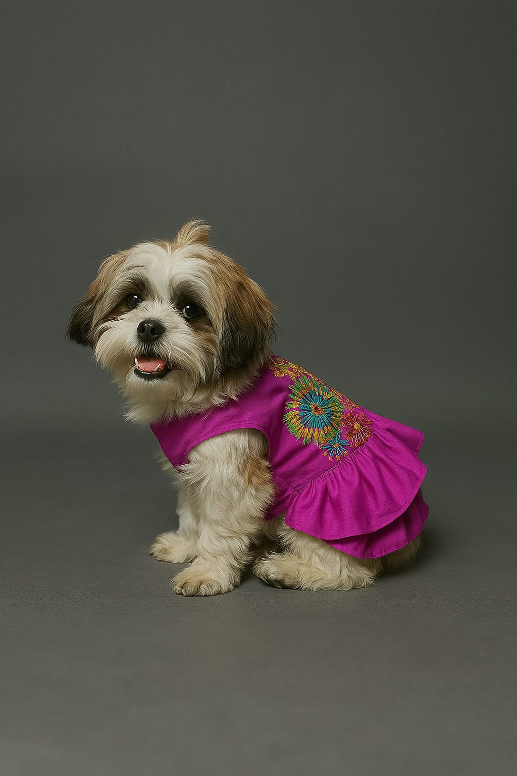 purple small dog dress