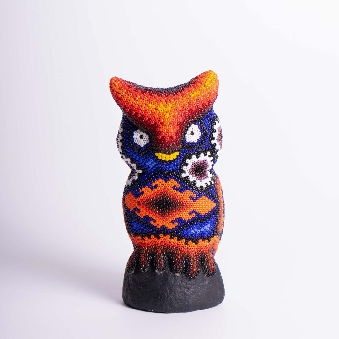 Huichol Harmony Owl | Huichol Owl | Ikal Cultura LLC