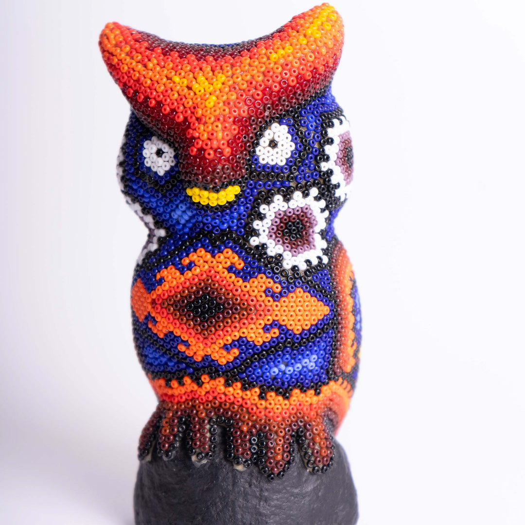 Huichol Harmony Owl | Huichol Owl | Ikal Cultura LLC