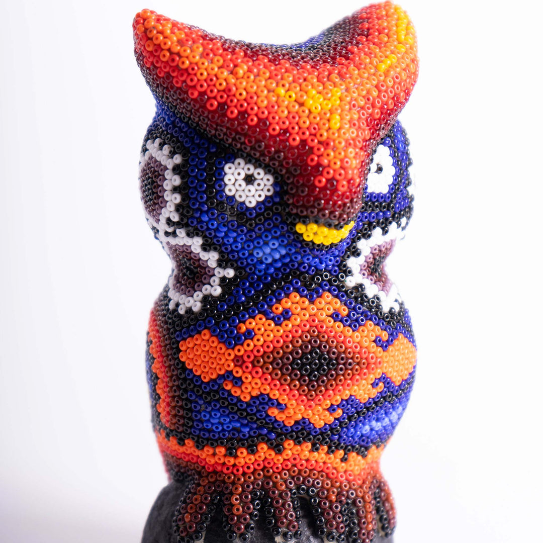 Huichol Harmony Owl | Huichol Owl | Ikal Cultura LLC