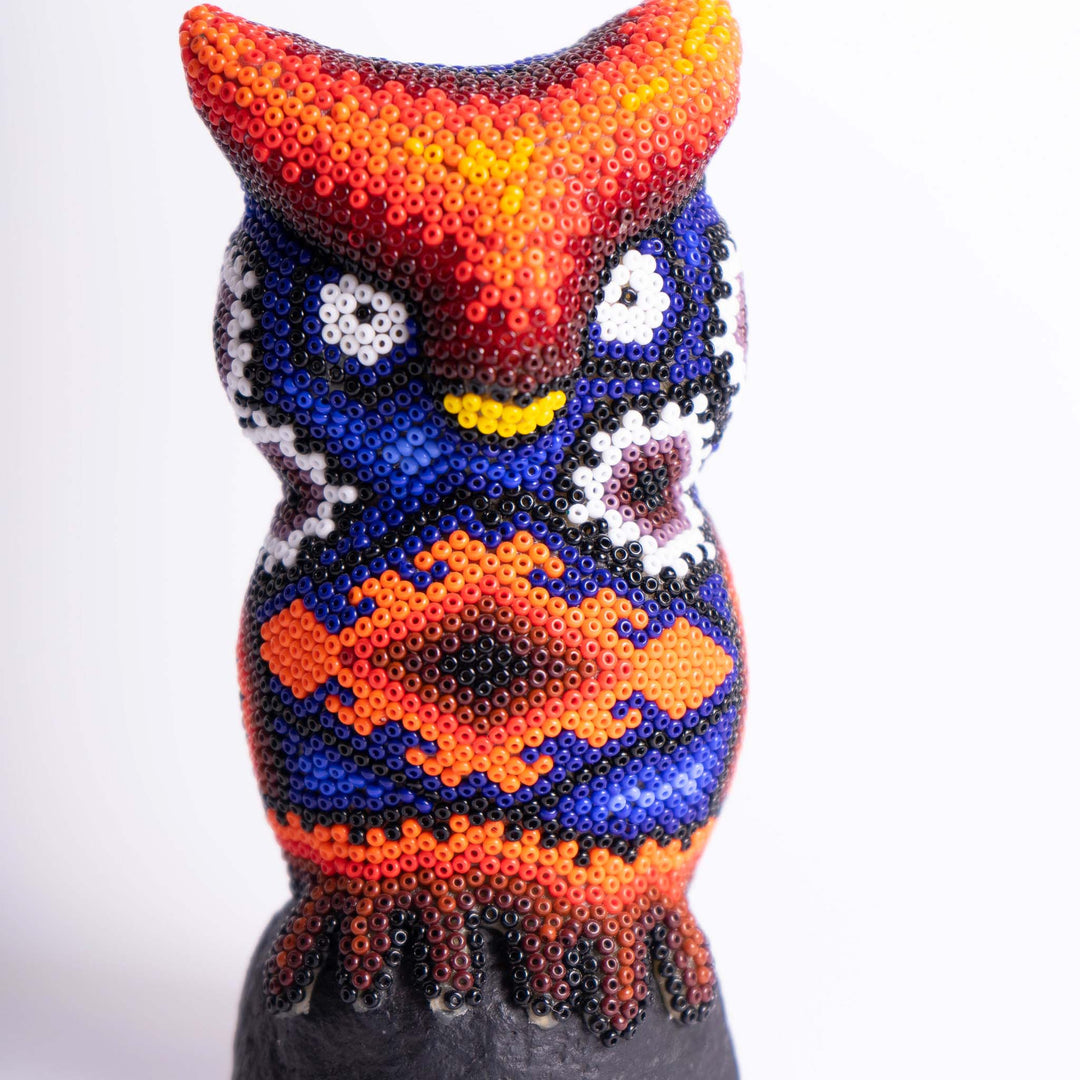 Huichol Harmony Owl | Huichol Owl | Ikal Cultura LLC