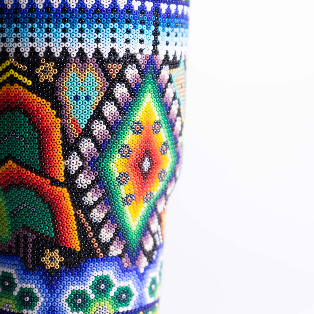 Mexican Huichol Art Tumbler | Huichol Tumbler | Ikal Cultura LLC