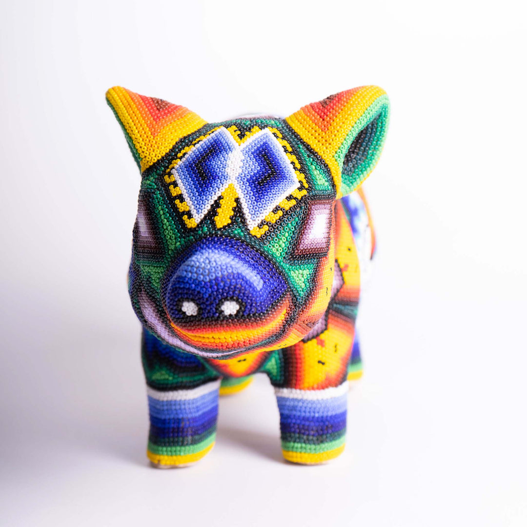 Mighty Piggie Art | Huichol Pig | Ikal Cultura LLC