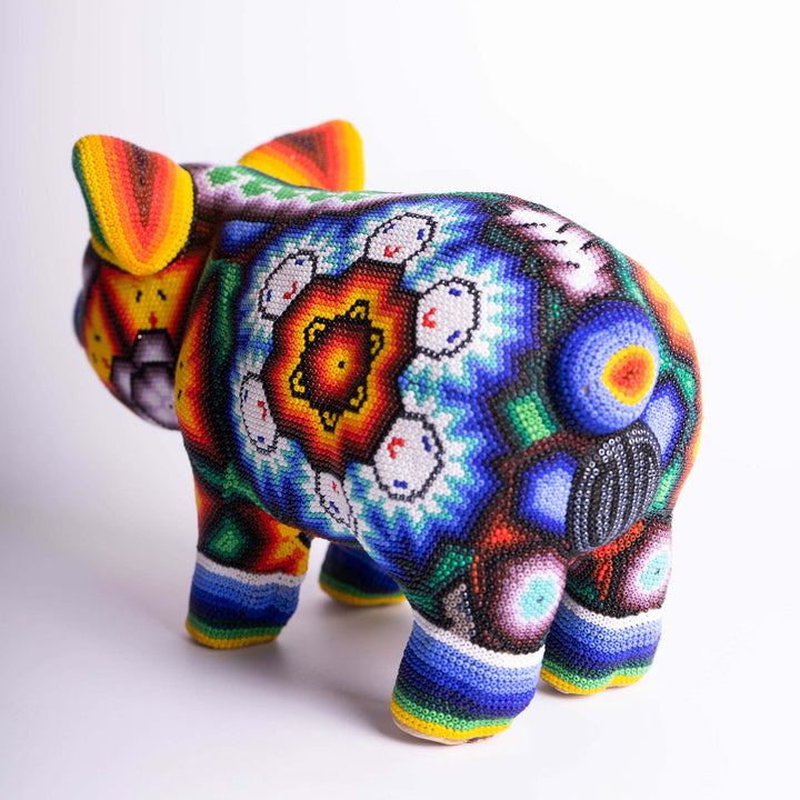 Mighty Piggie Art | Huichol Pig | Ikal Cultura LLC