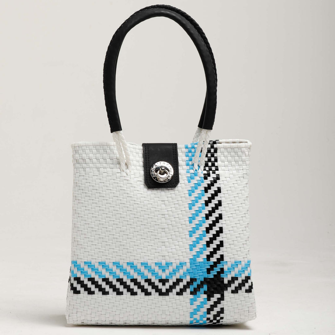 White & Blue Dream Handbag | Dream Handbag | Ikal Cultura LLC