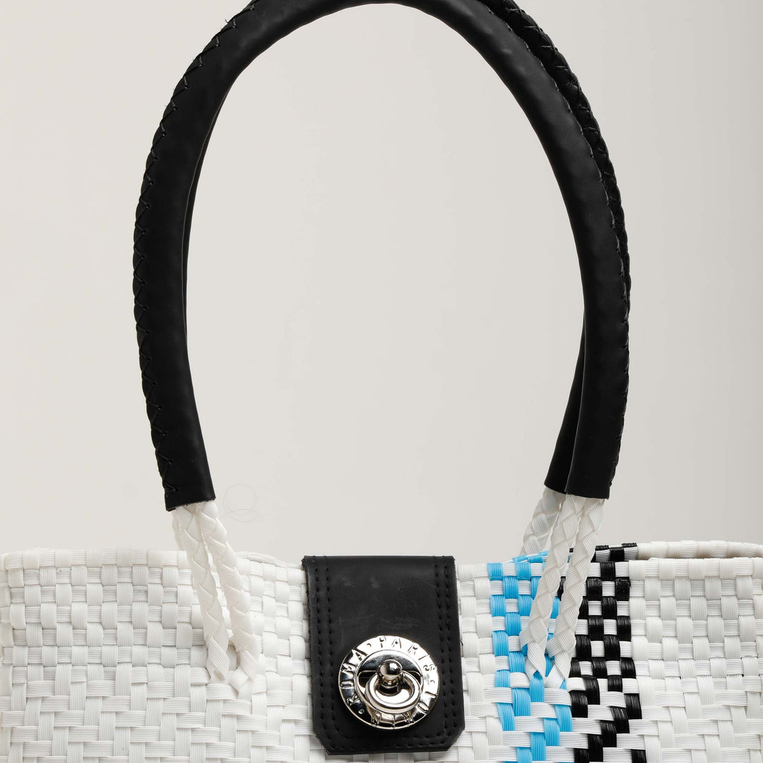 White & Blue Dream Handbag | Dream Handbag | Ikal Cultura LLC