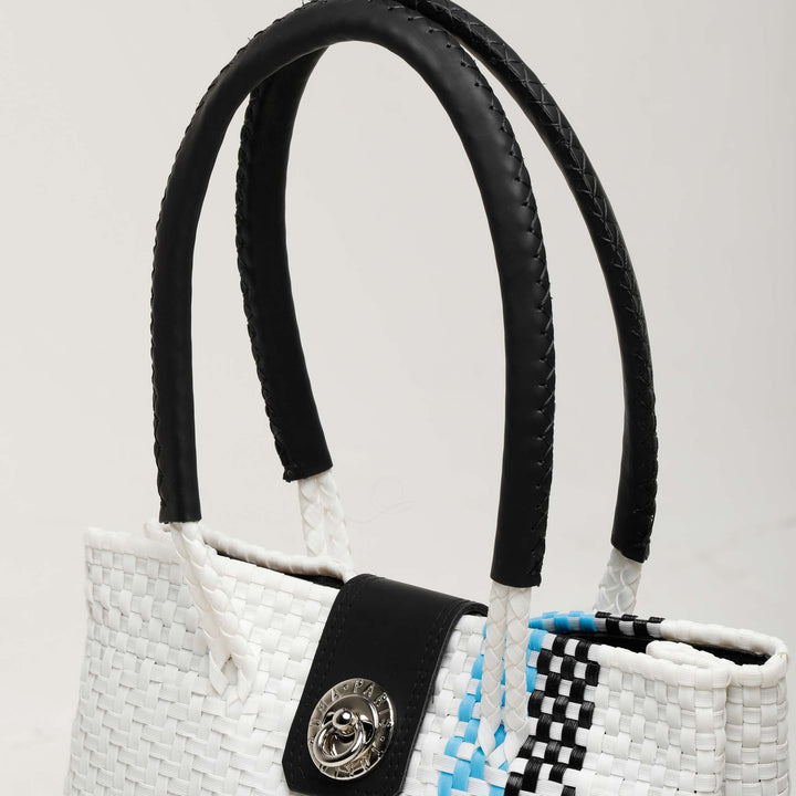 White & Blue Dream Handbag | Dream Handbag | Ikal Cultura LLC