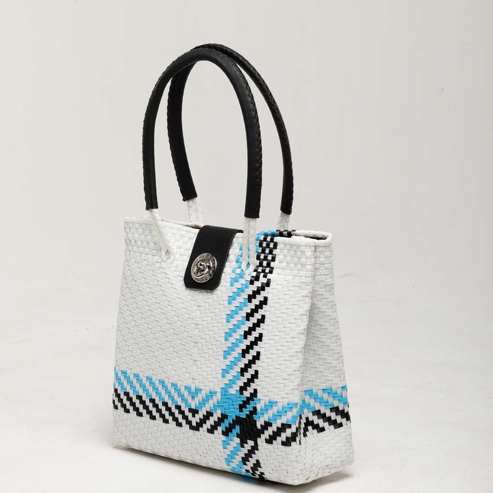 White & Blue Dream Handbag | Dream Handbag | Ikal Cultura LLC