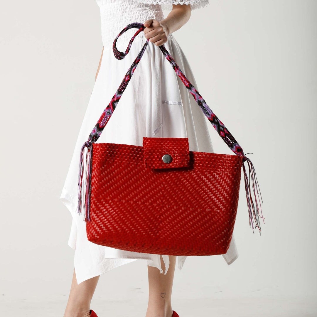 Fiesta Red Essence Handbag | Fiesta Red Handbag | Ikal Cultura LLC