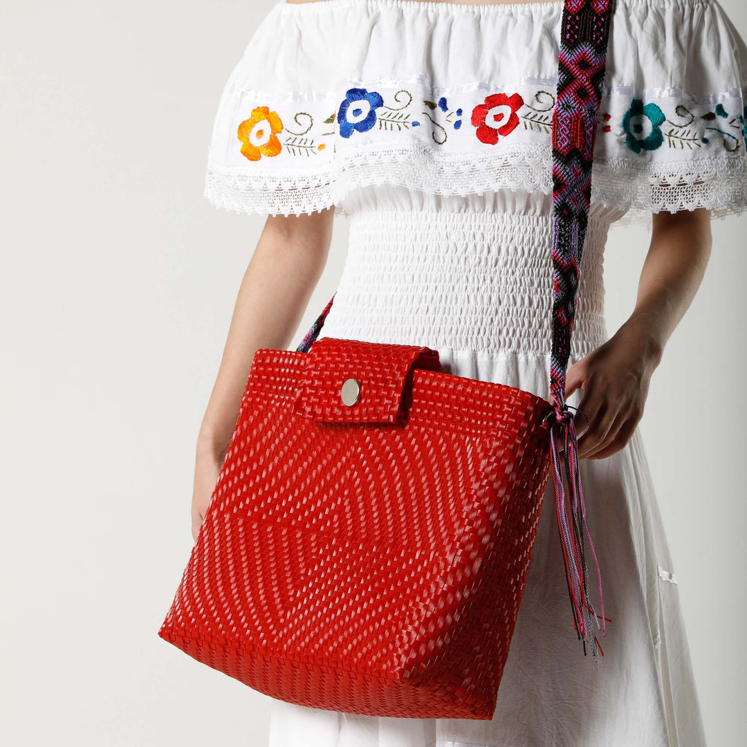 Fiesta Red Essence Handbag | Fiesta Red Handbag | Ikal Cultura LLC